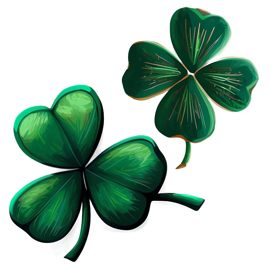 Download Hand Drawn Four Leaf Clover Png Cwv34 | Wallpapers.com