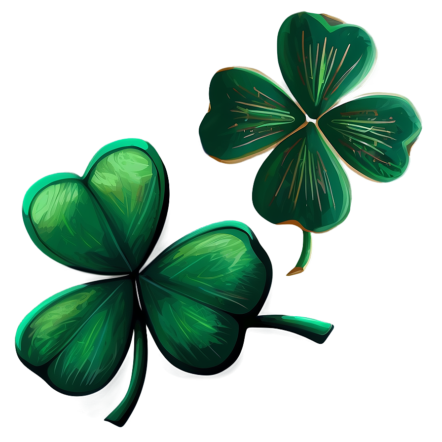 Hand Drawn Four Leaf Clover Png Cwv34 PNG