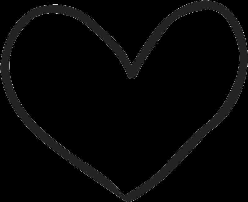 Hand Drawn Heart Outline PNG