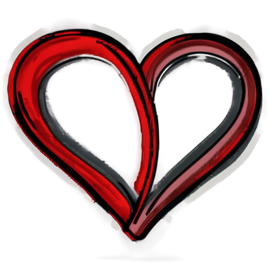 Hand Drawn Heart Png 06202024 PNG