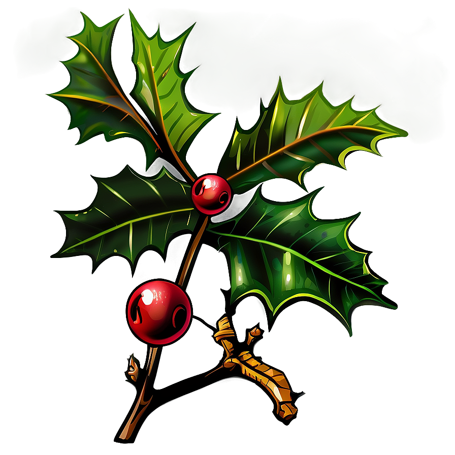 Hand Drawn Holly Png Utn32 PNG