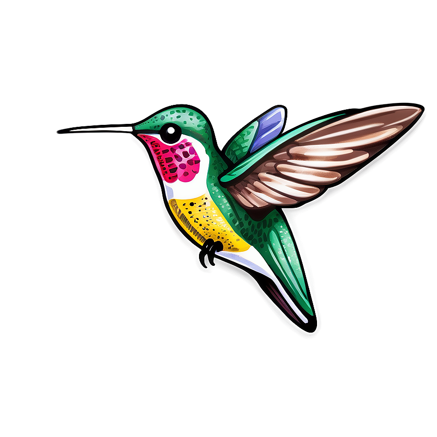 Download Hand-drawn Hummingbird Png Gka | Wallpapers.com