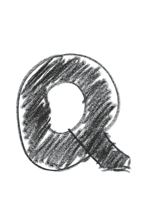Hand Drawn Letter Q Sketch PNG