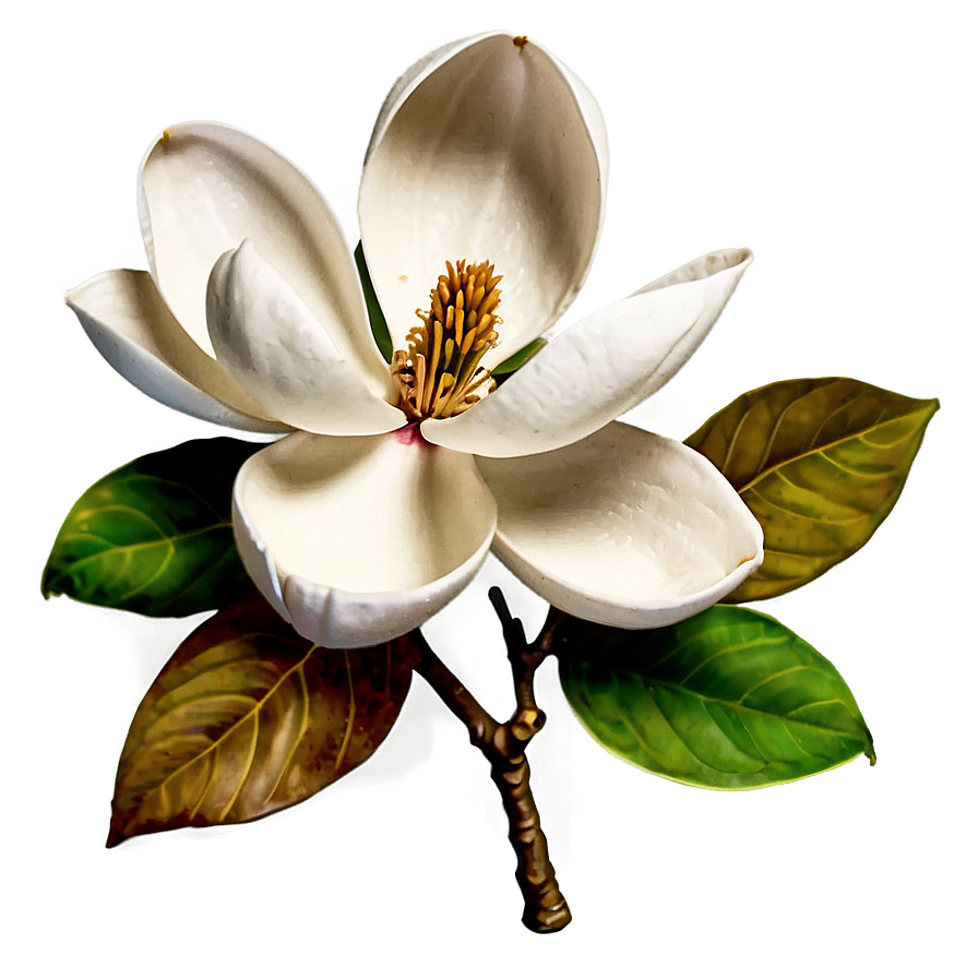 Download Hand-drawn Magnolia Flower Png 24 | Wallpapers.com