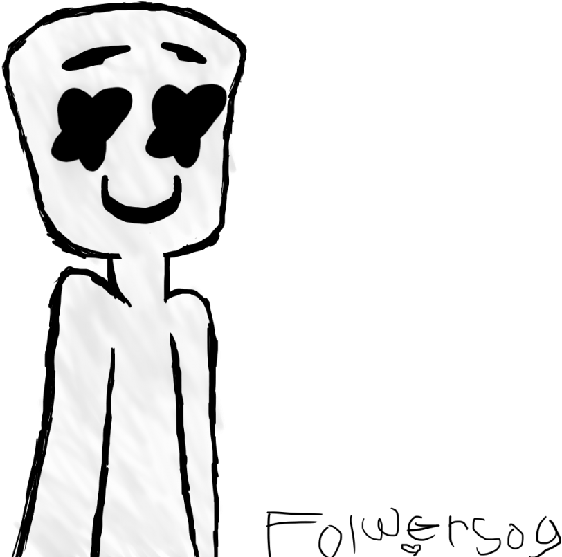 Hand Drawn Marshmello Smile PNG