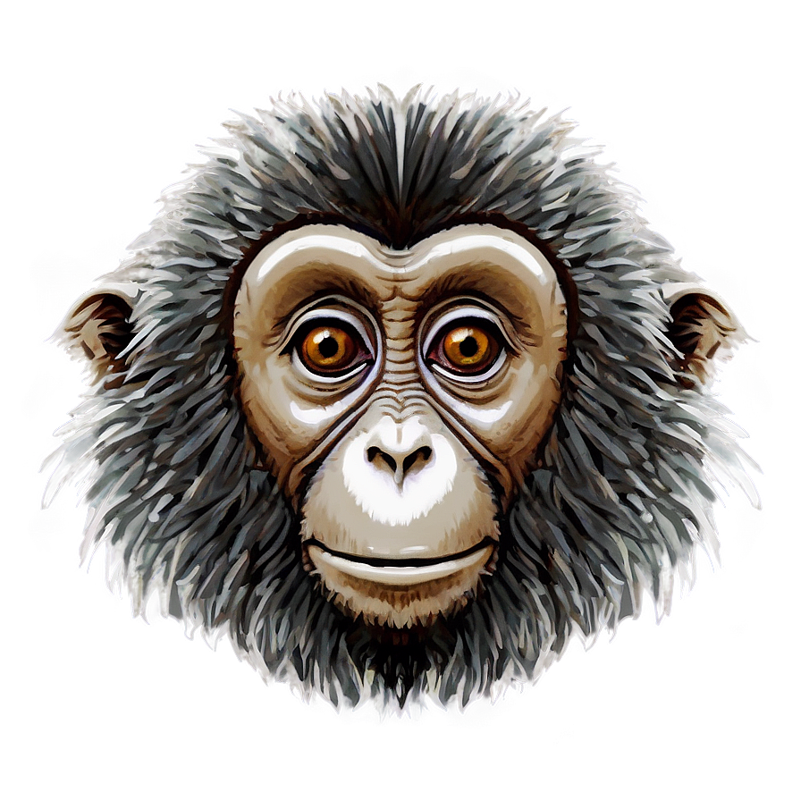 Hand Drawn Monkey Face Png 34 PNG