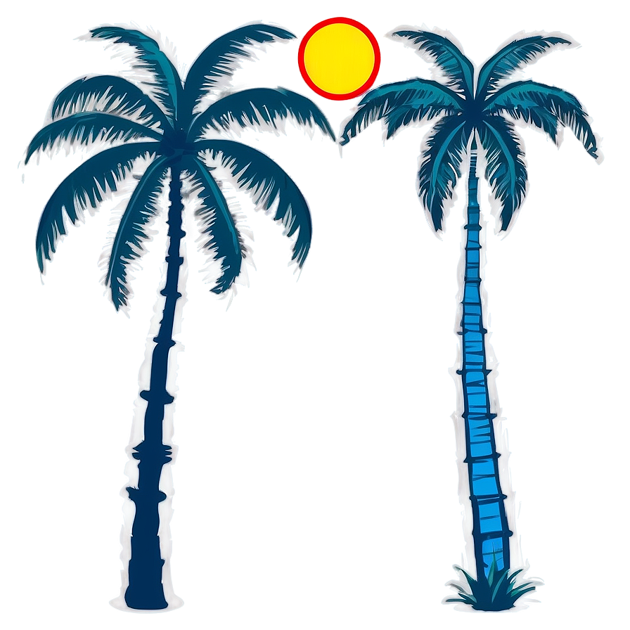 Hand Drawn Palm Tree Silhouette Png 56 PNG