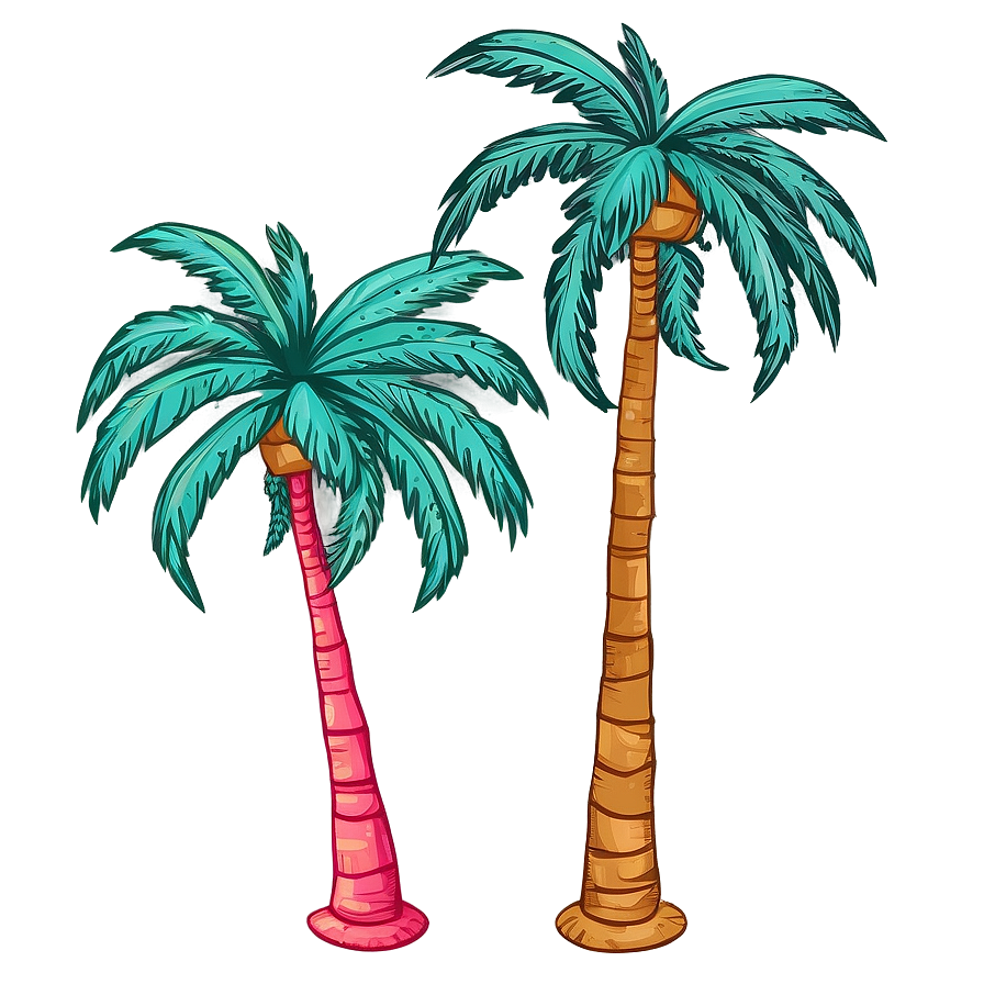 Hand Drawn Palm Trees Png Guv PNG