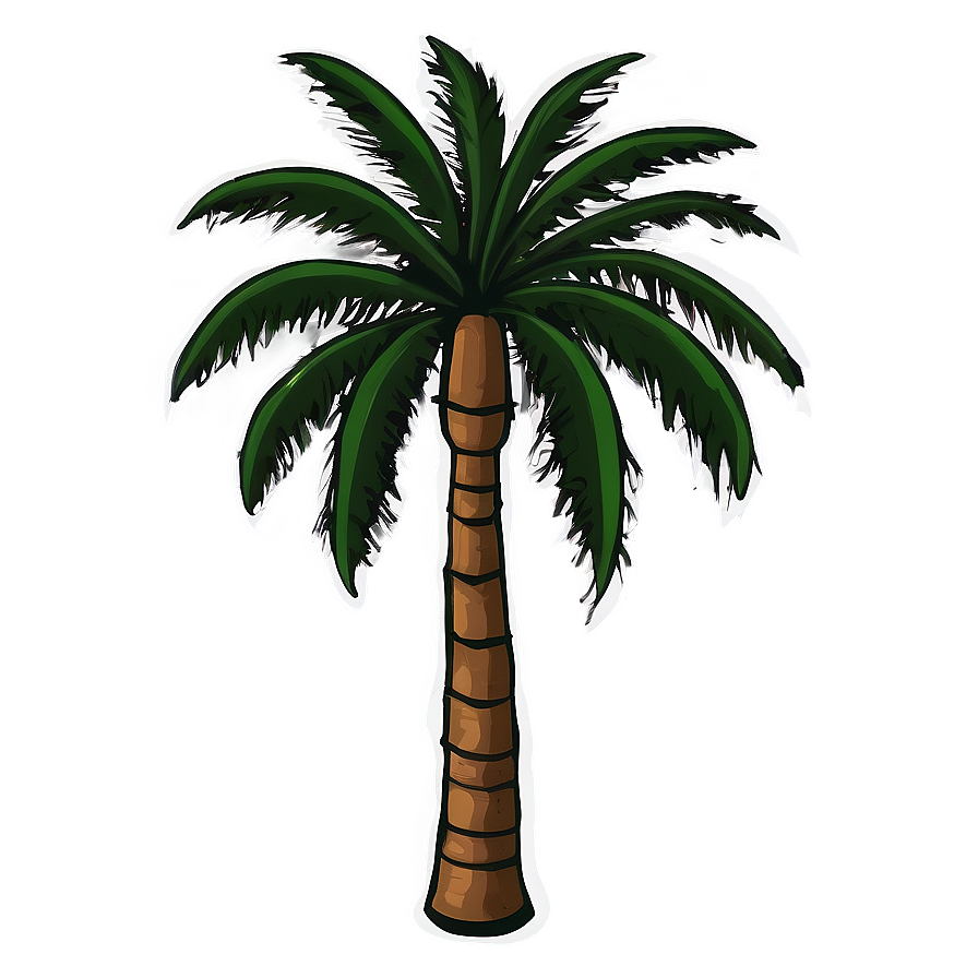 Hand Drawn Palms Png 06112024 PNG