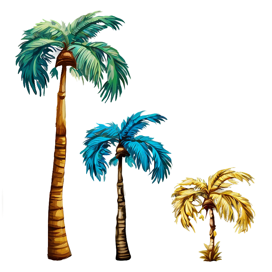 Hand Drawn Palms Png 06112024 PNG