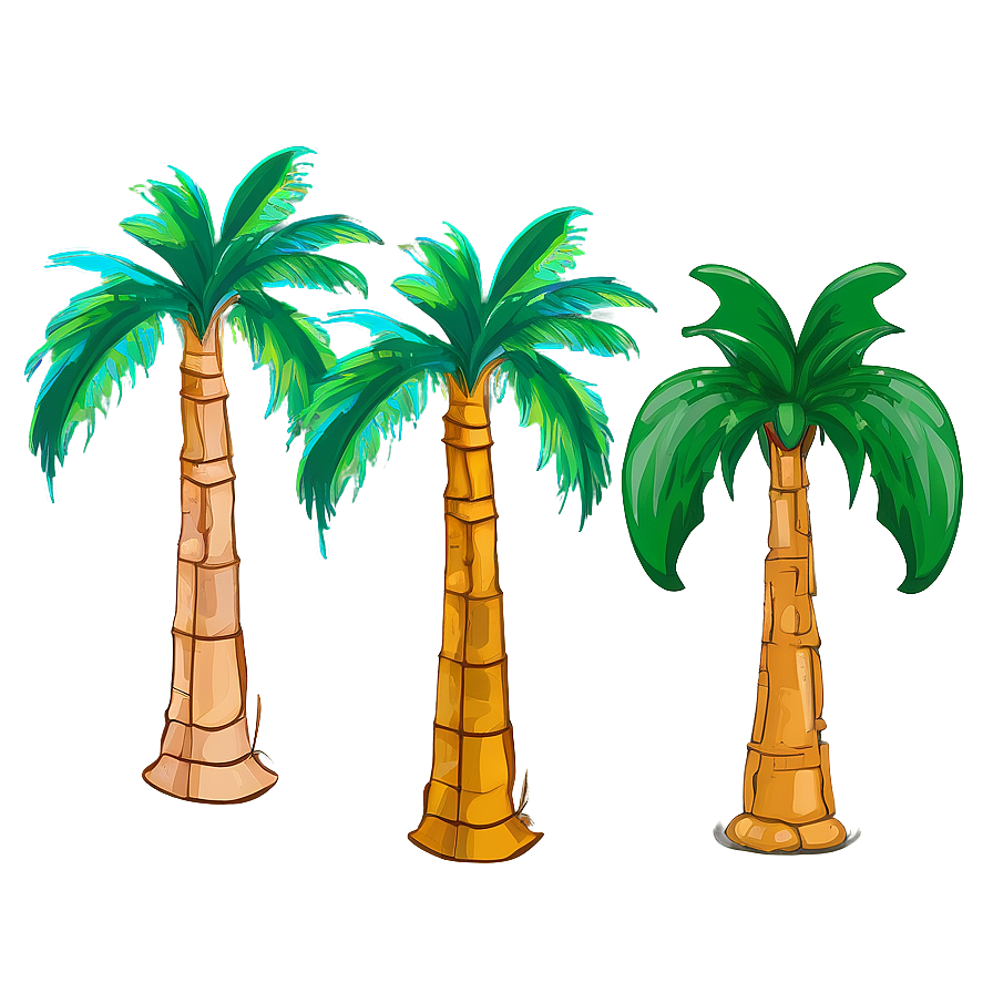 Hand Drawn Palms Png 06112024 PNG