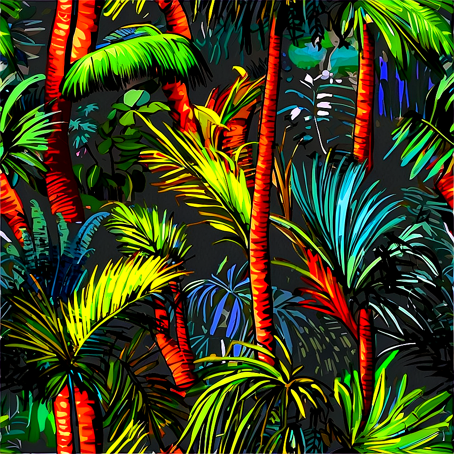 Hand Drawn Palms Png Etb PNG