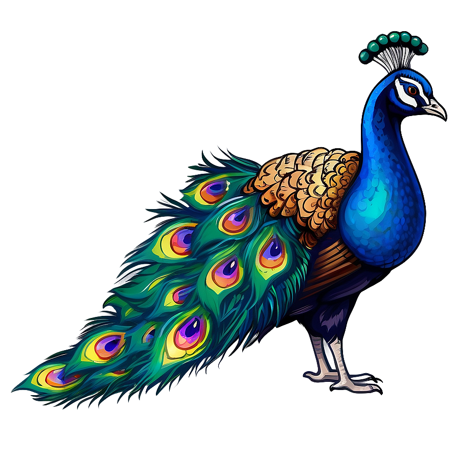 Download Hand Drawn Peacock Png 06232024 | Wallpapers.com