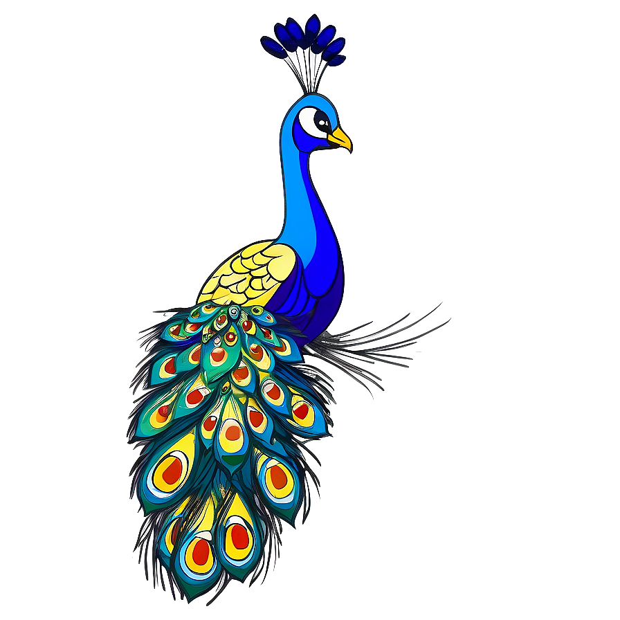 Download Hand Drawn Peacock Png Dwd | Wallpapers.com