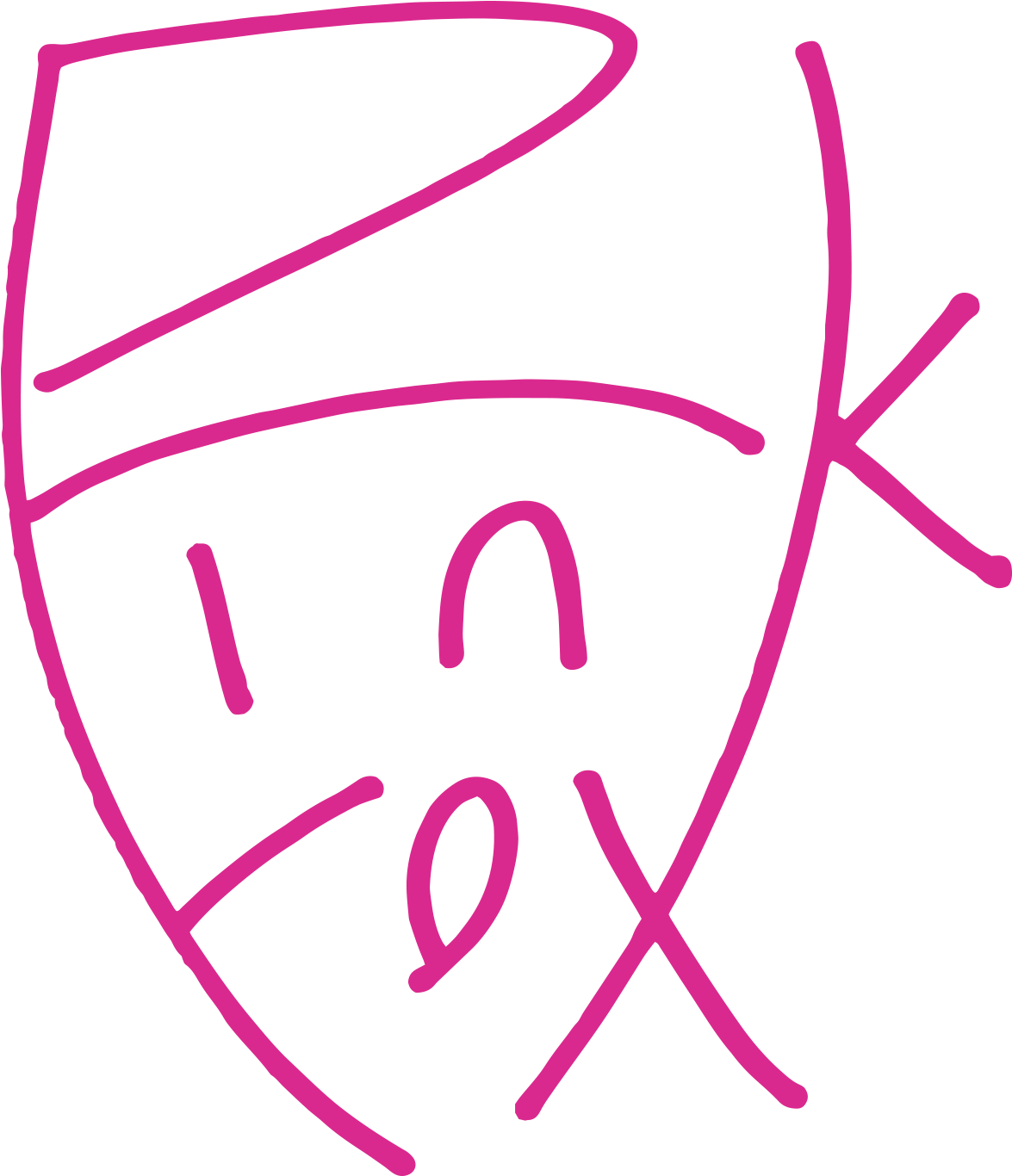 Hand Drawn Pink Shrug Emoji PNG