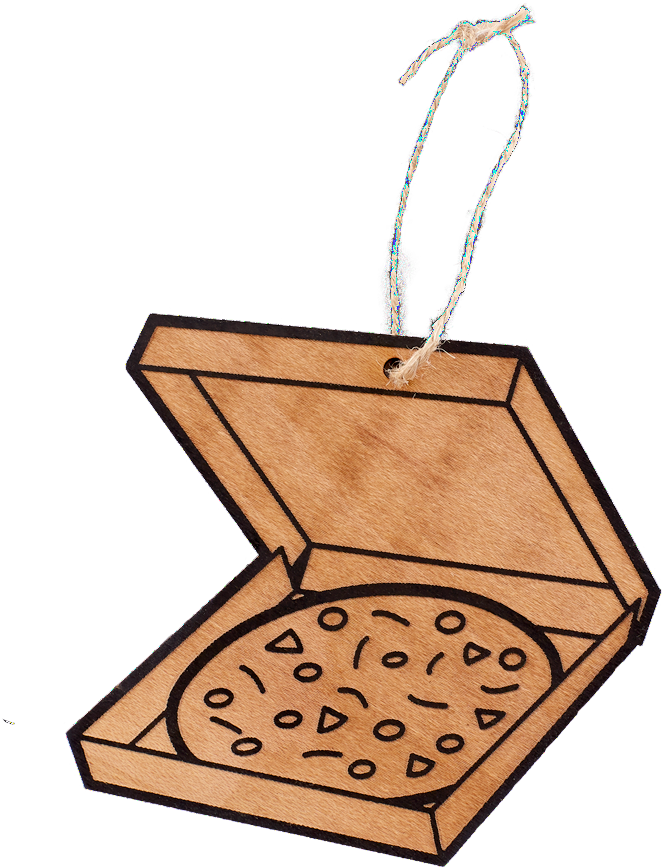 Hand Drawn Pizzain Cardboard Box PNG