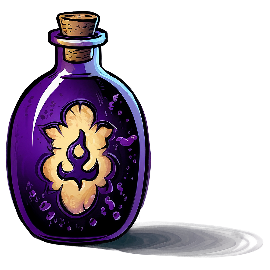 Hand-drawn Potion Bottle Png 06132024 PNG