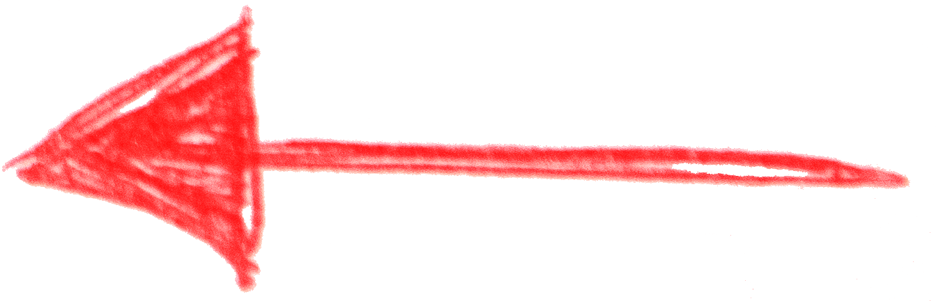 Hand Drawn Red Arrow PNG