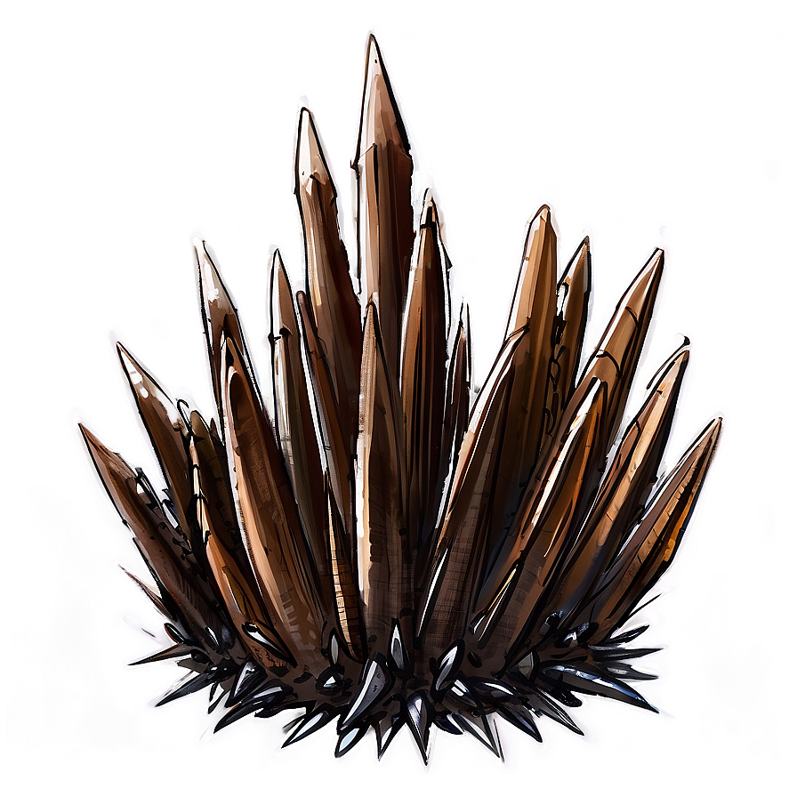 Hand-drawn Spikes Sketch Png Fvq44 PNG