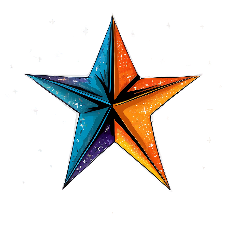 Hand Drawn Star Vector Png Ylc PNG
