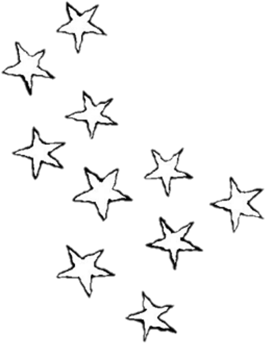 Hand Drawn Style Stars Pattern PNG