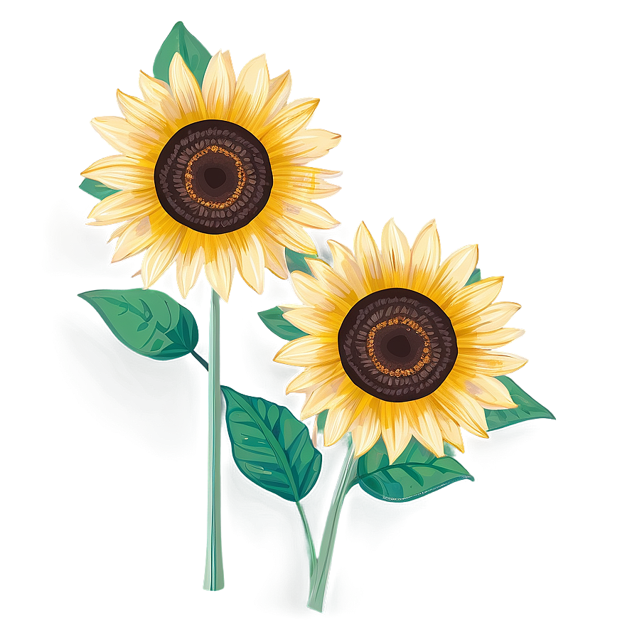 Hand Drawn Sunflower Transparent Png 54 PNG