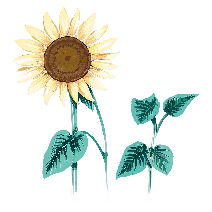 Hand Drawn Sunflower Transparent Png Nvg PNG