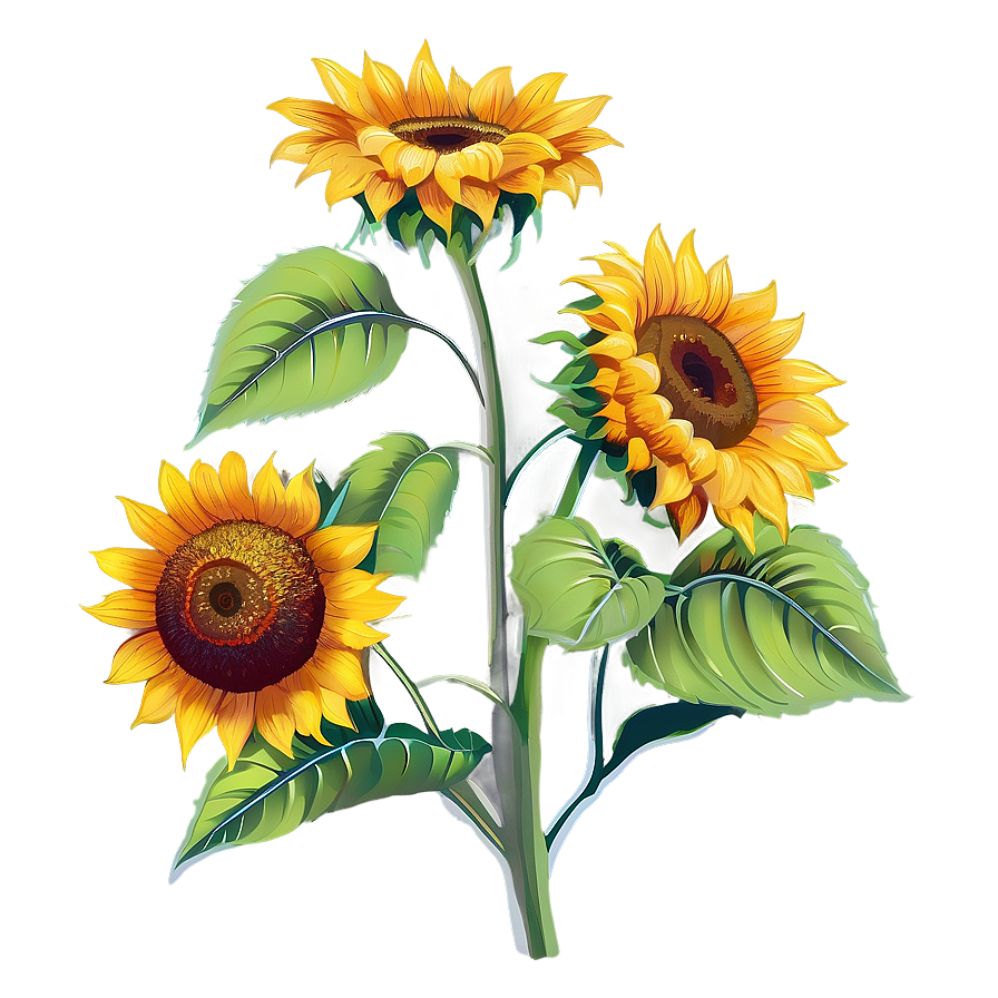 Hand Drawn Sunflower Transparent Png Wob PNG