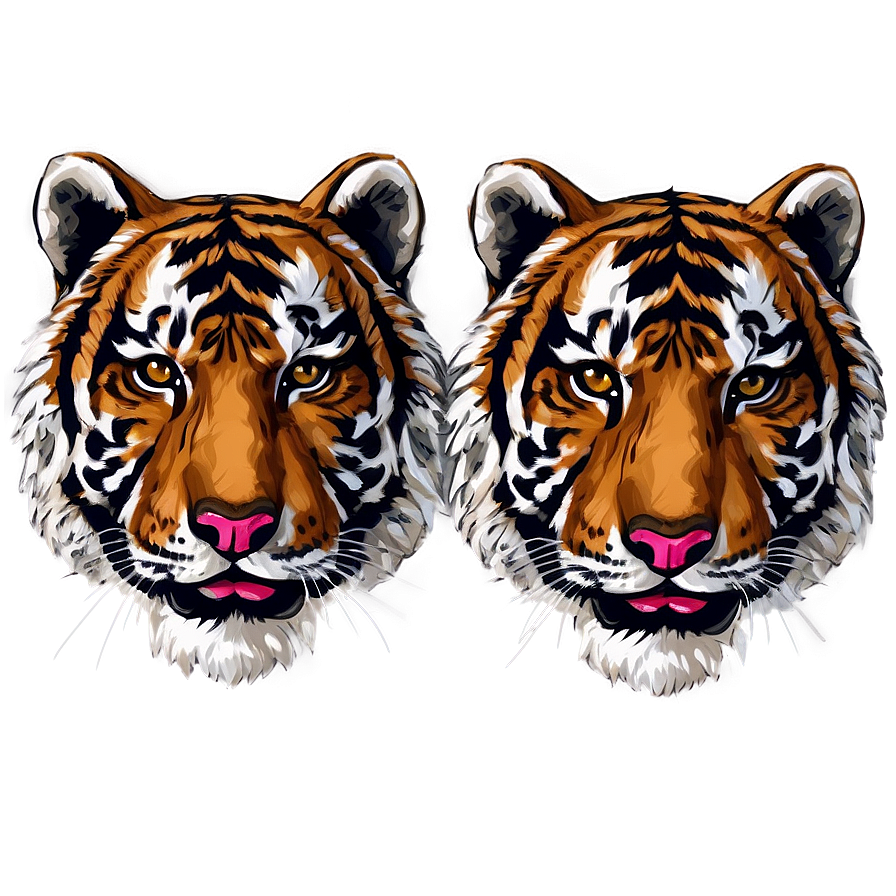 Hand Drawn Tiger Face Png Kqa PNG