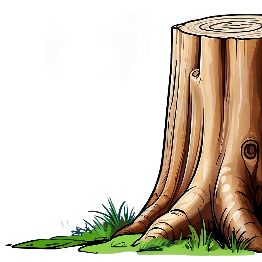 Hand Drawn Tree Stump Png Qbp PNG