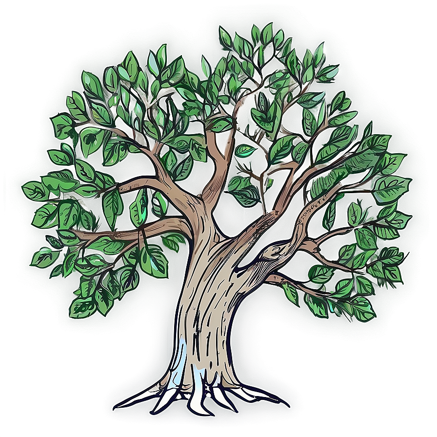 Hand Drawn Tree With Roots Png 86 PNG