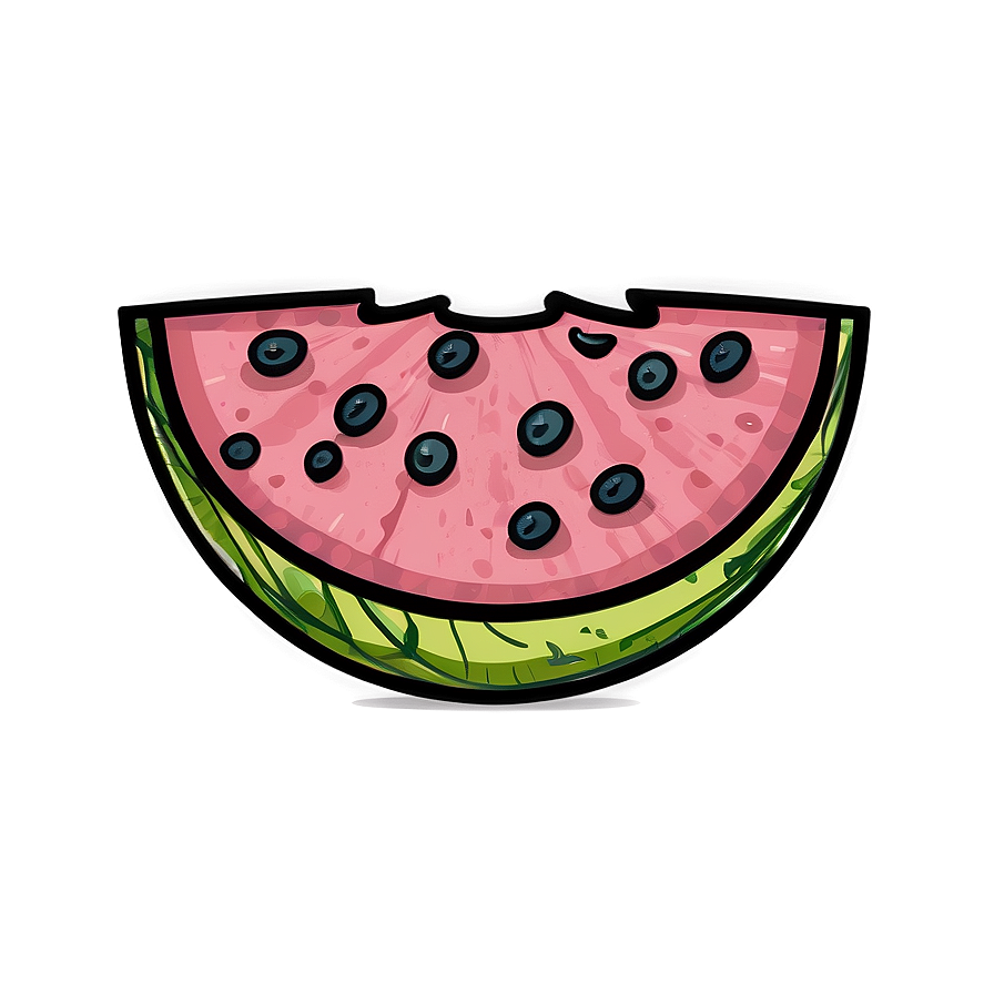 Hand-drawn Watermelon Slice Png 7 PNG