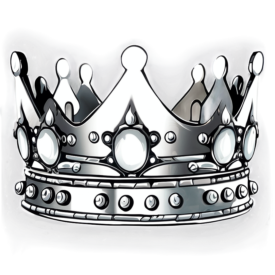 Hand-drawn White Crown Png Jco60 PNG