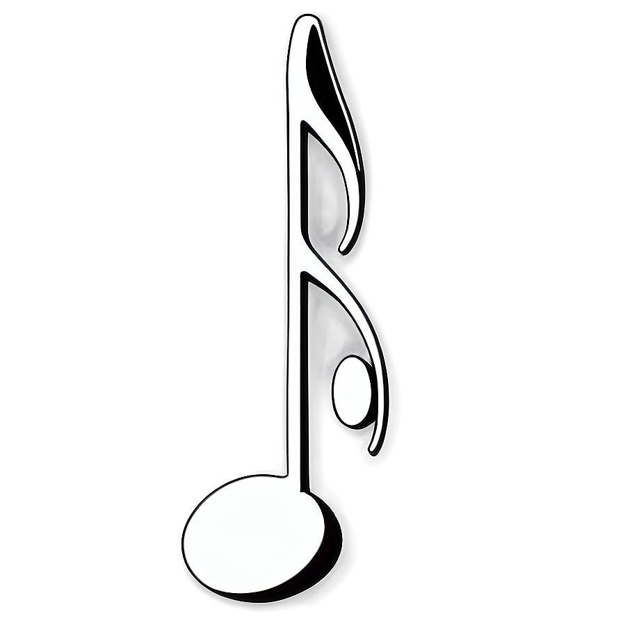 Hand Drawn White Music Note Png 51 PNG