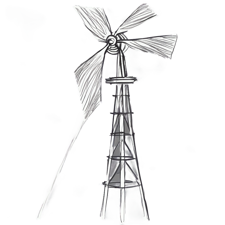 Download Hand Drawn Windmill Sketch Png Wtc86 | Wallpapers.com