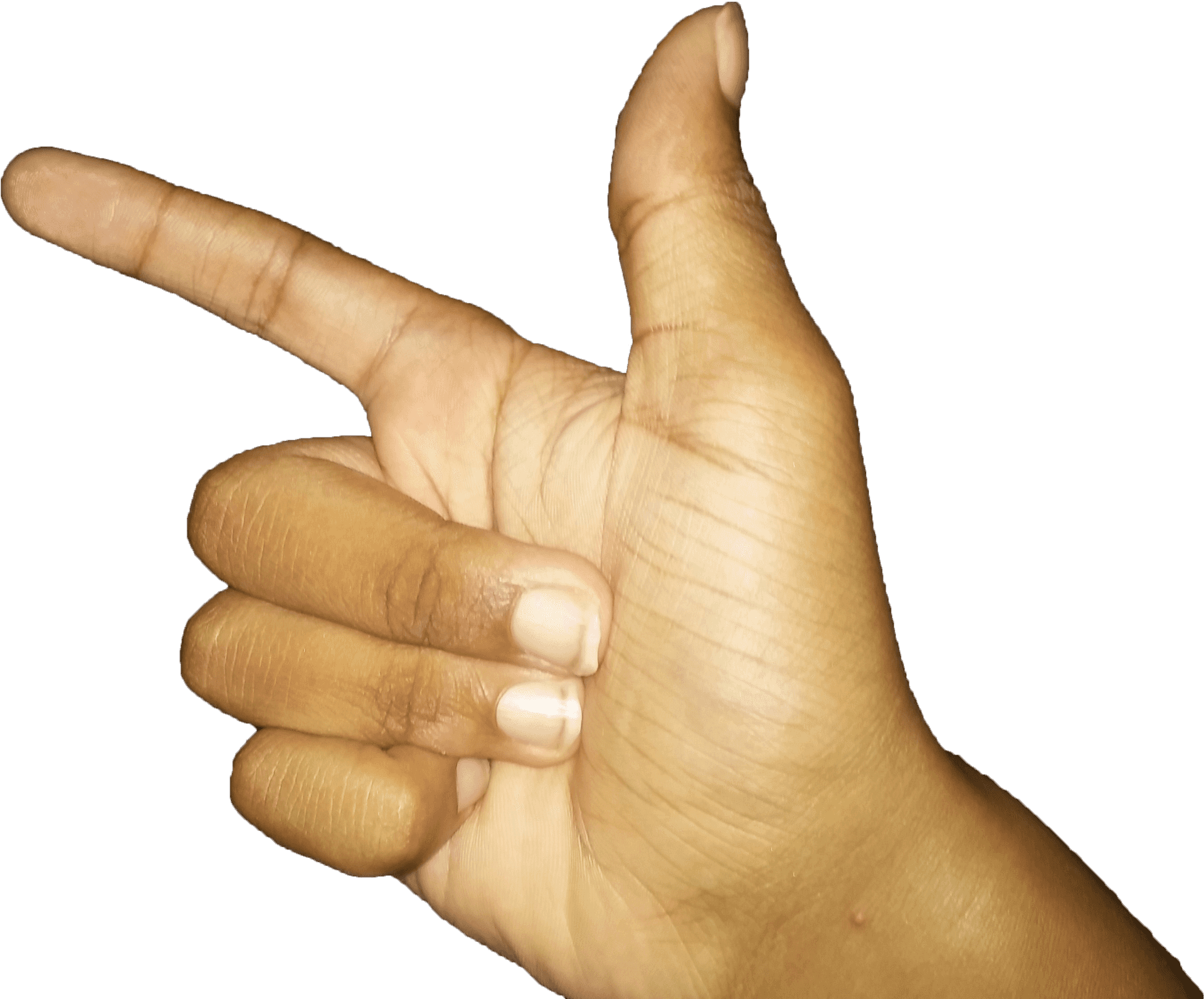 Hand Gesture Imitating Gun PNG