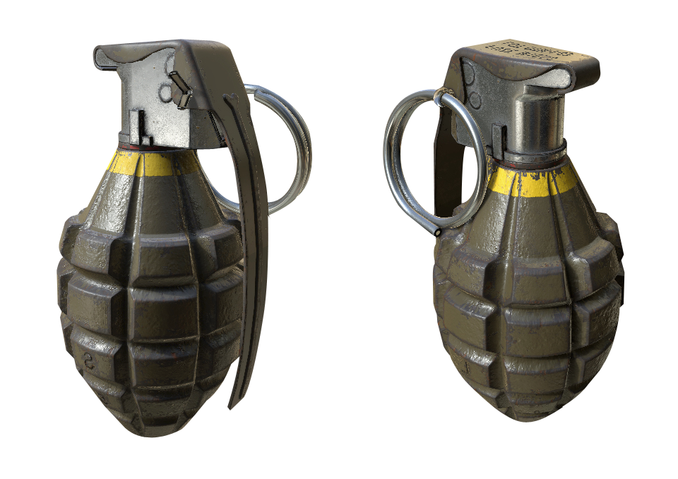 Hand Grenade Dual Views PNG