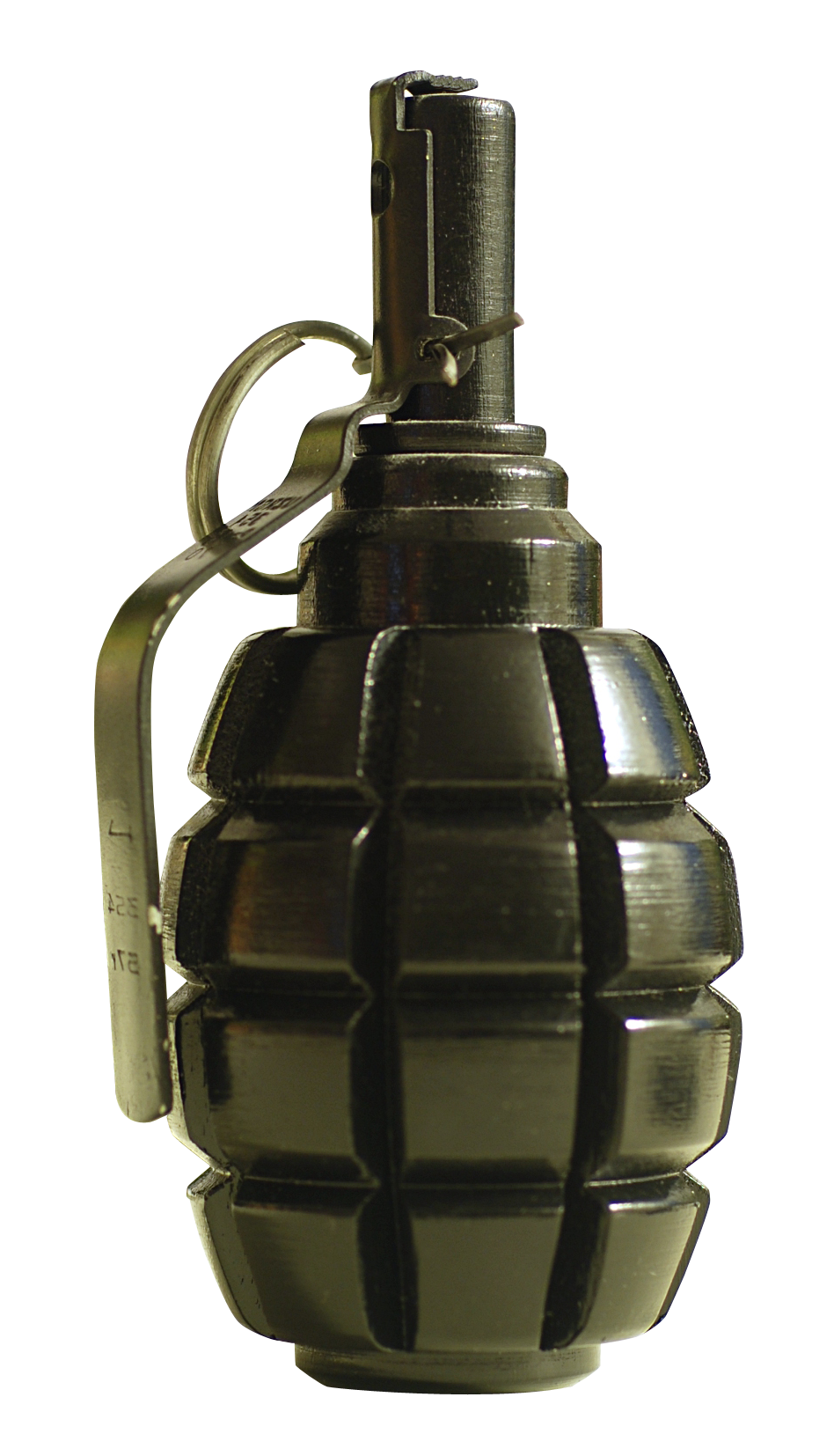 Hand Grenade Isolatedon Blue PNG