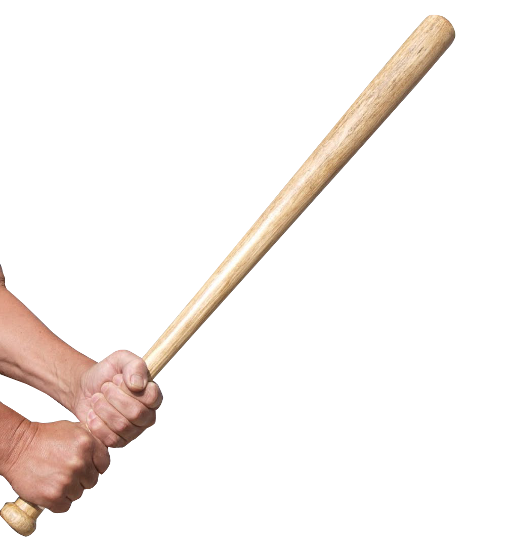 Hand Gripping Baseball Bat PNG