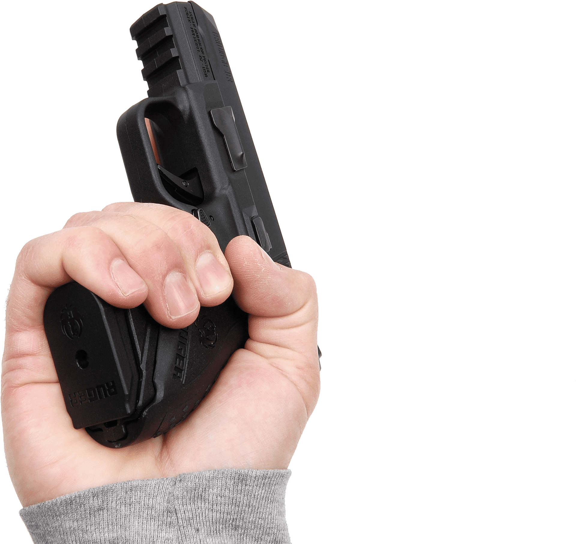 Hand Gripping Pistol PNG