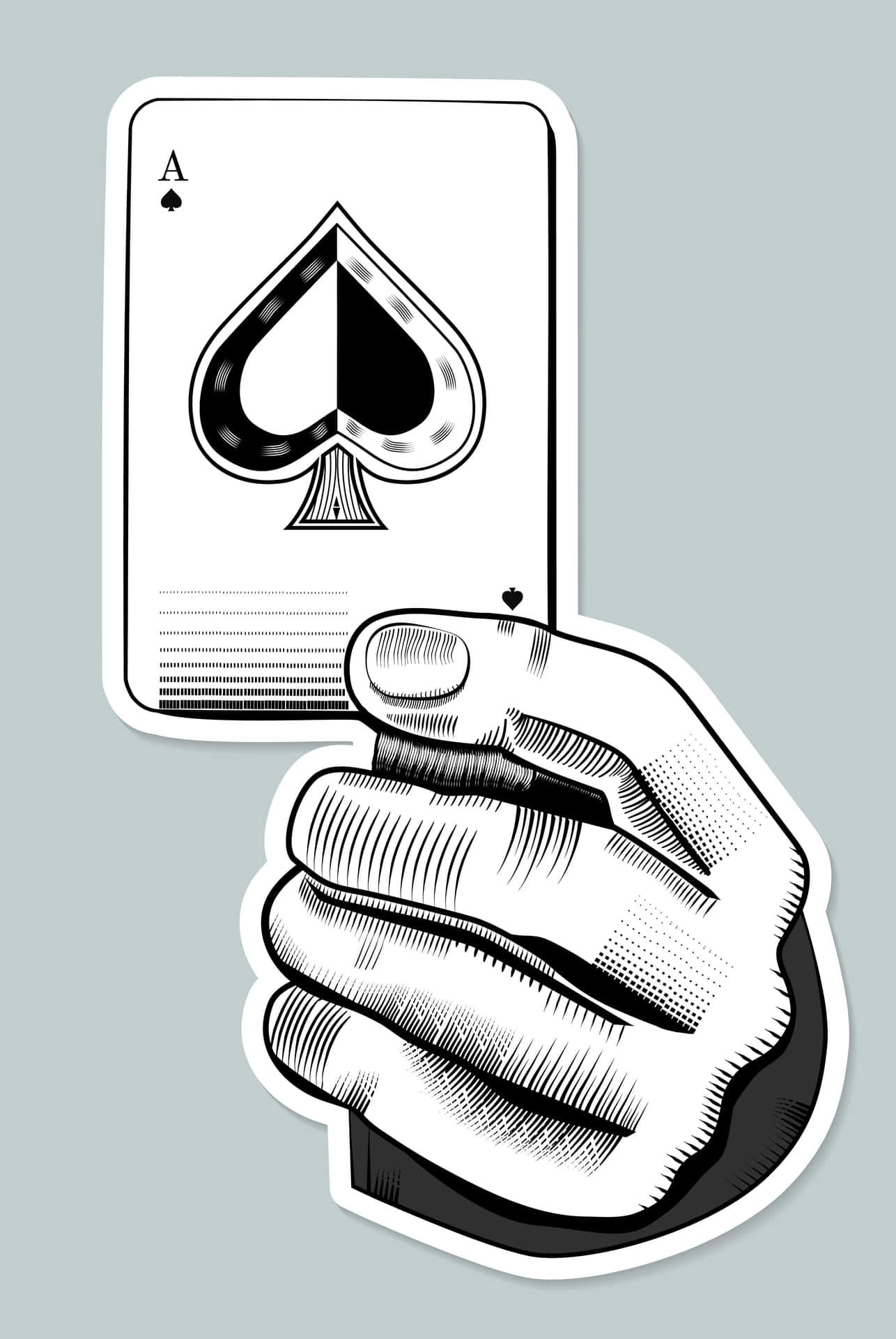 Hand Holding Aceof Spades Card Wallpaper