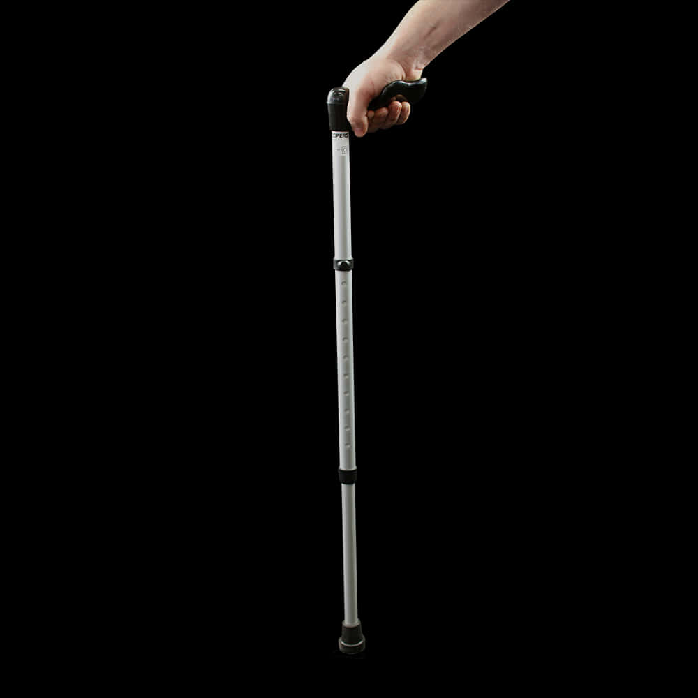 Hand Holding Adjustable Walking Stick PNG