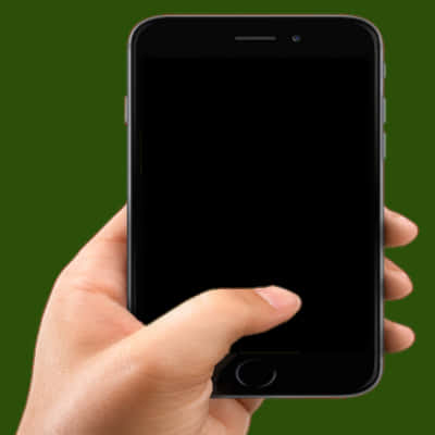 Hand Holding Black Smartphone PNG