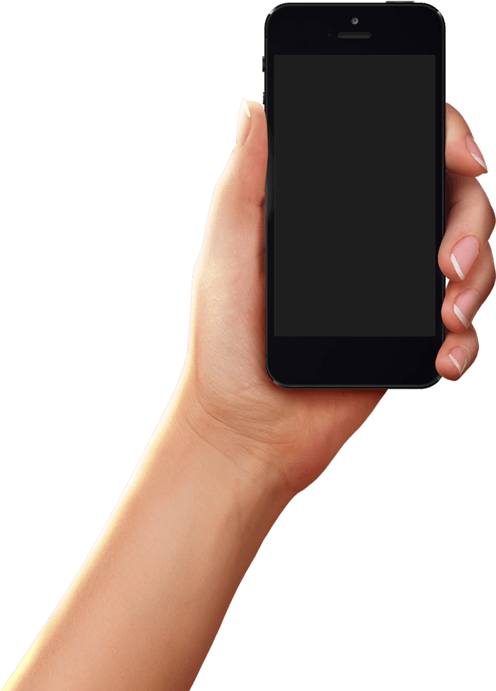 Hand Holding Black Smartphone.png PNG