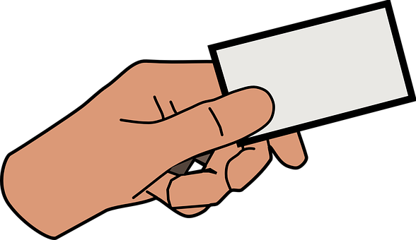 Hand Holding Blank Card PNG
