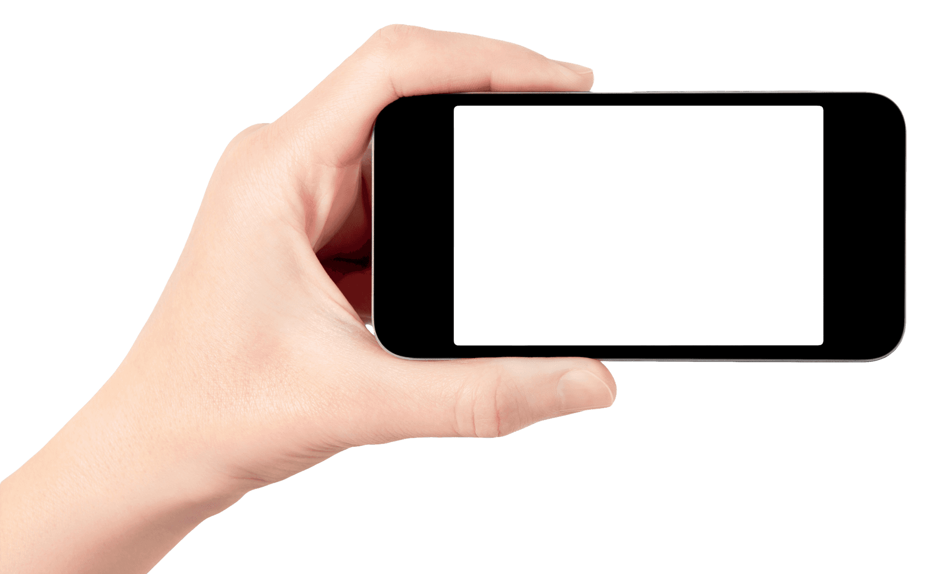 Hand Holding Blank Smartphone PNG