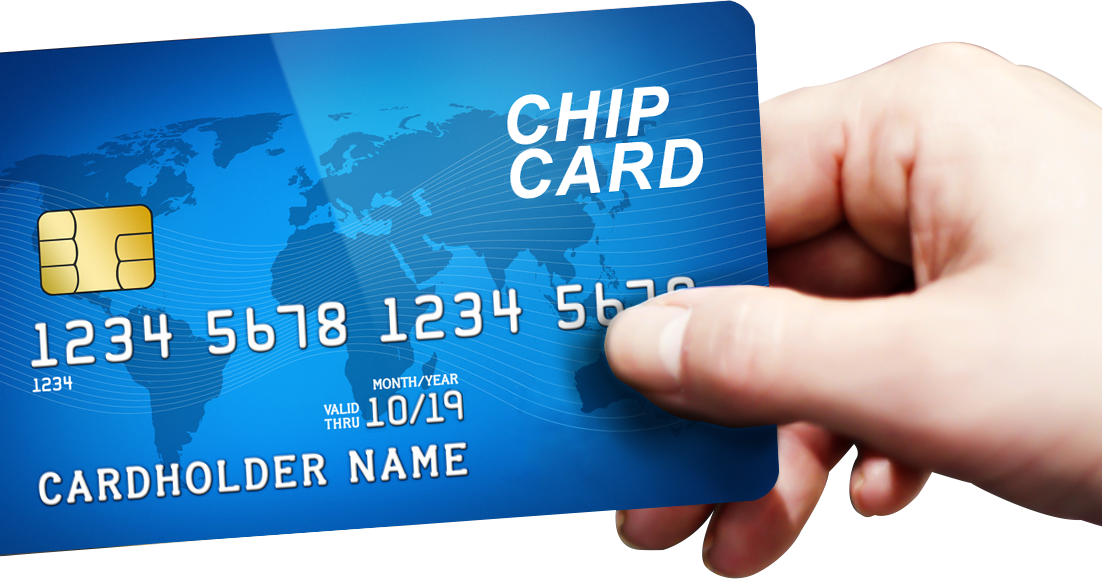 Hand Holding Blue Debit Card PNG