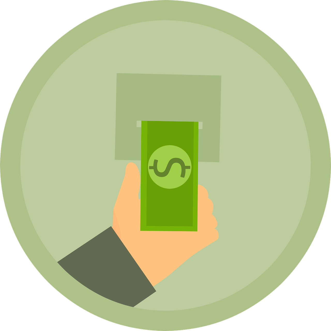 Hand Holding Cash Icon PNG