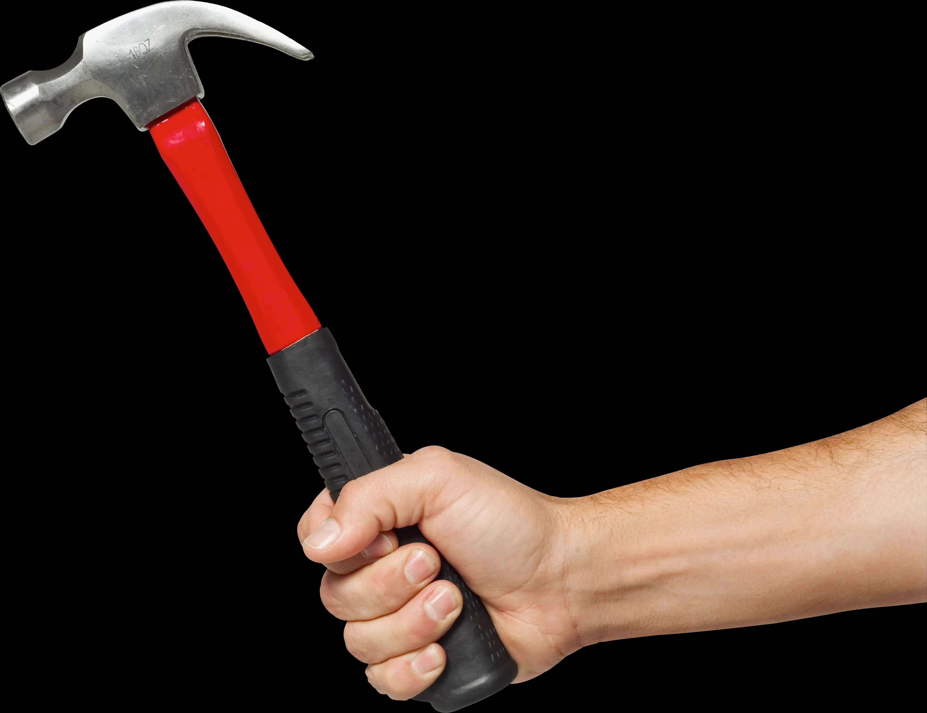 Hand Holding Claw Hammer PNG