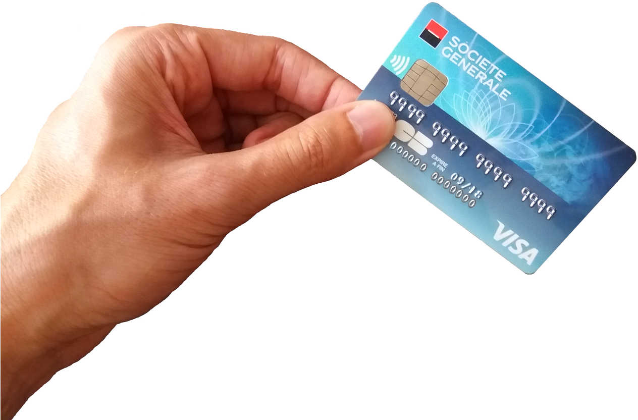 Hand Holding Credit Card PNG